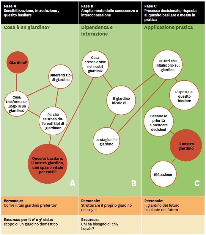 Schema delle fasi A, B e C