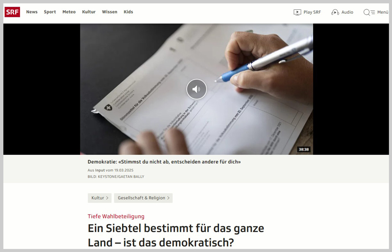 Ein Siebtel bestimmt für das ganze Land – ist das demokratisch? 